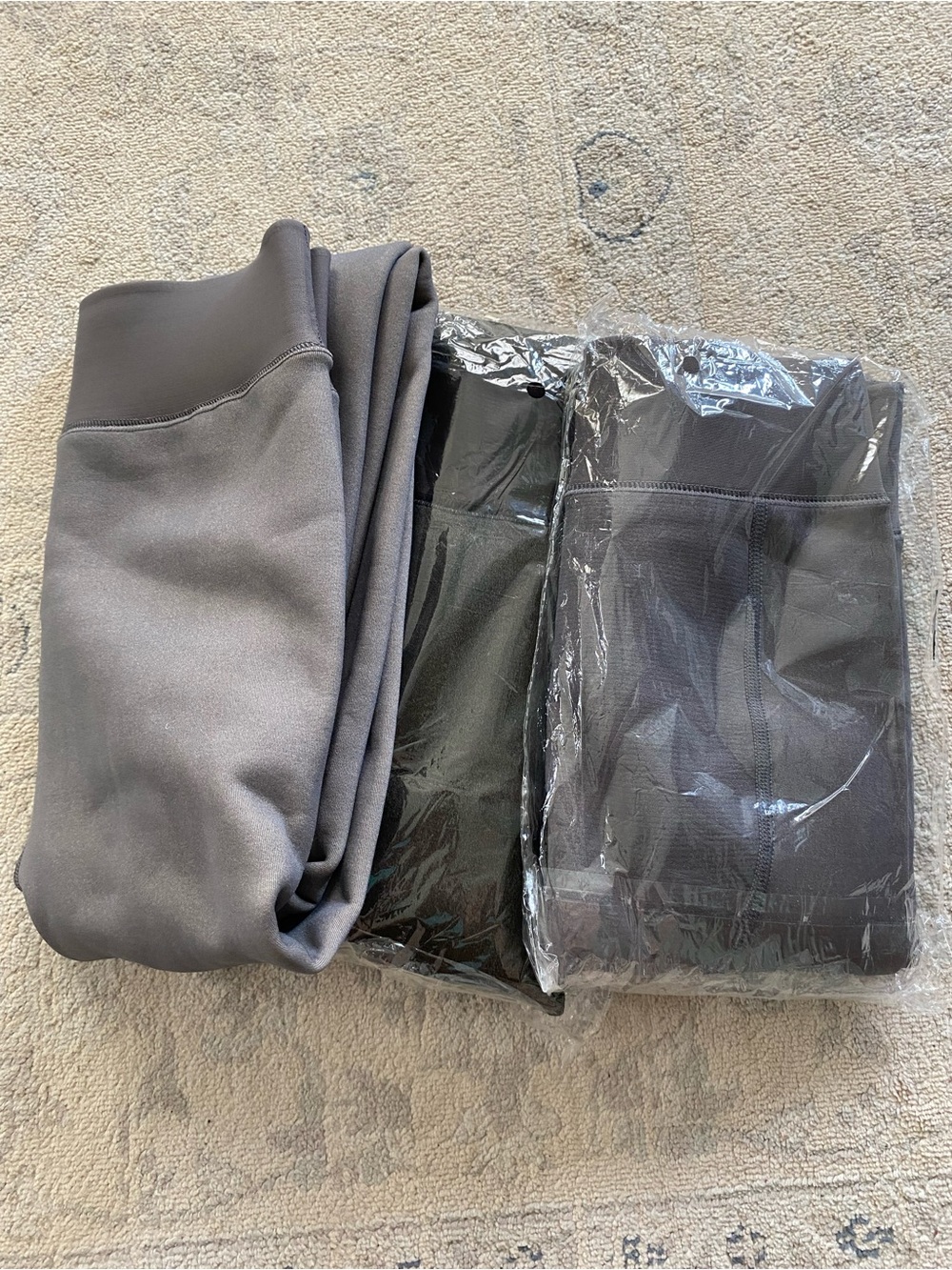 Women's Fleece Lined Tights Pantyhose Unlined Foot 3 Pack 2 Gray 1 Black